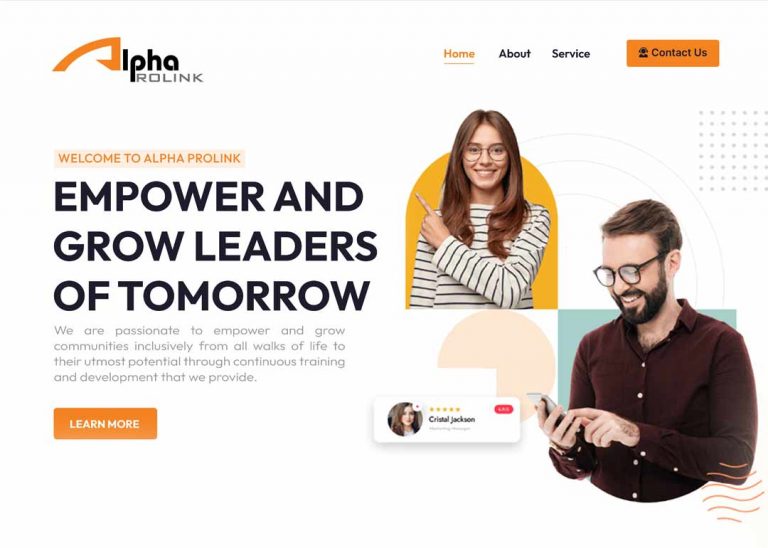 web design for alpha prolink