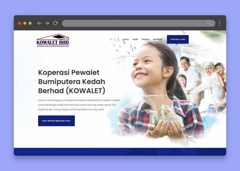 web design for kowalet berhad