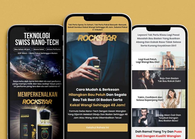 web design for rockstart perfume