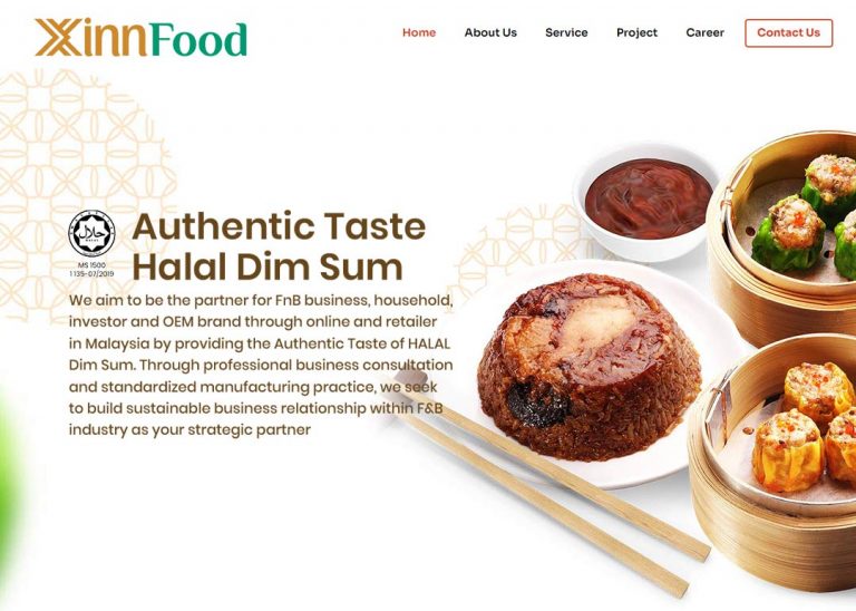 web design for xinnfood