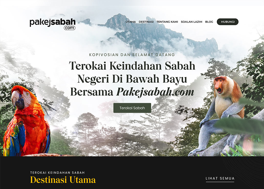 header website design pakejsabah Moolah Design