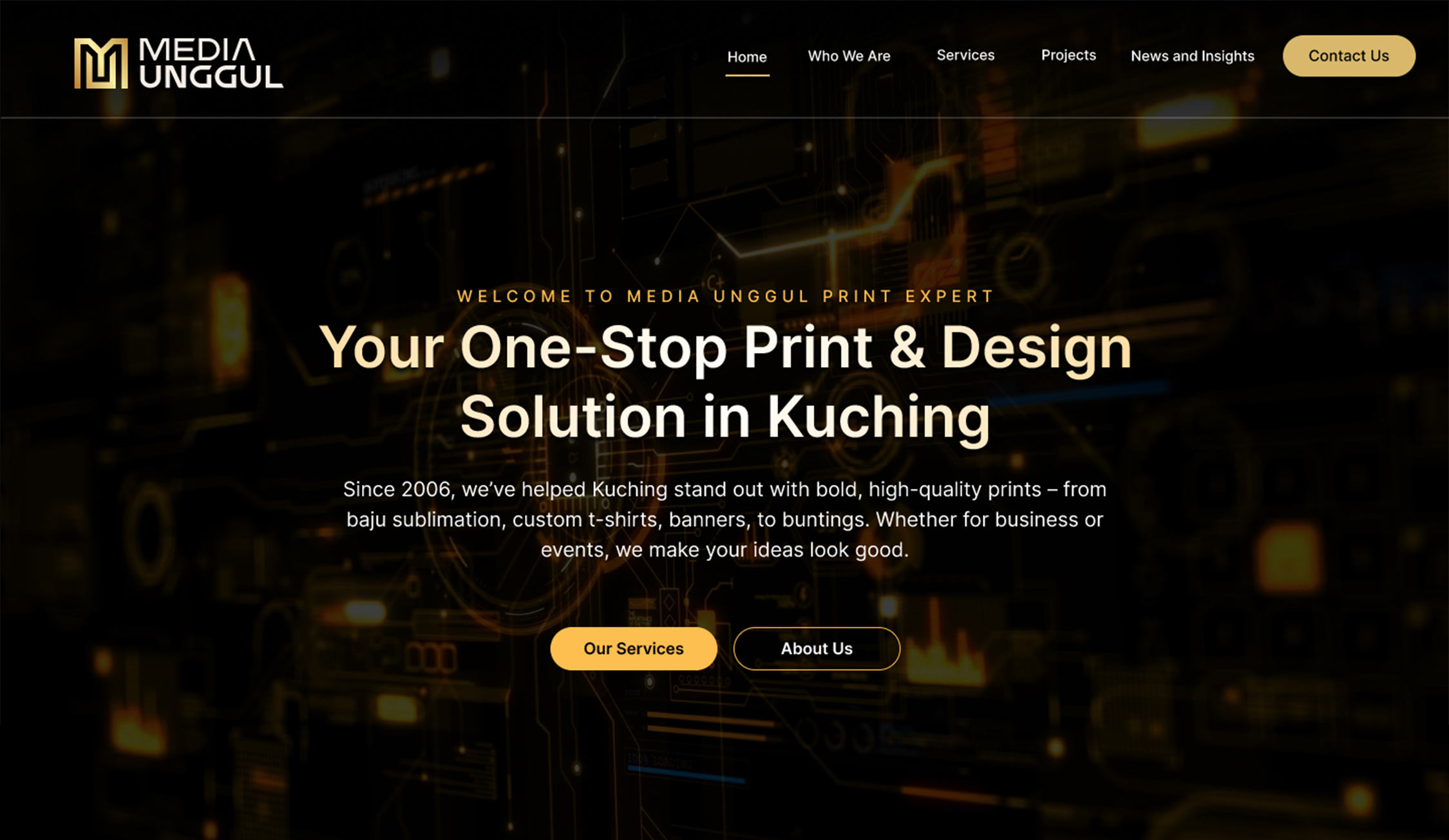 media unggul website Moolah Design